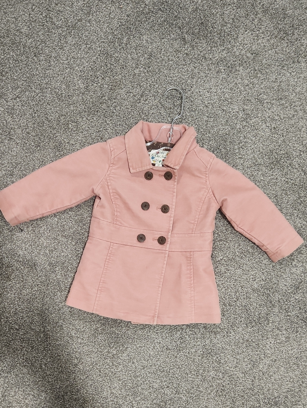 Old Navy Pink Double-Breasted Pea Coat for Kids